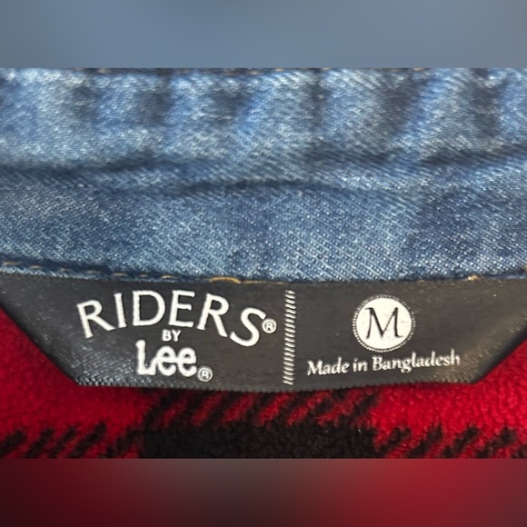 Riders By Lee Fleece Lined Denim Jacket Westerncore Women’s Medium - Picture 6 of 7